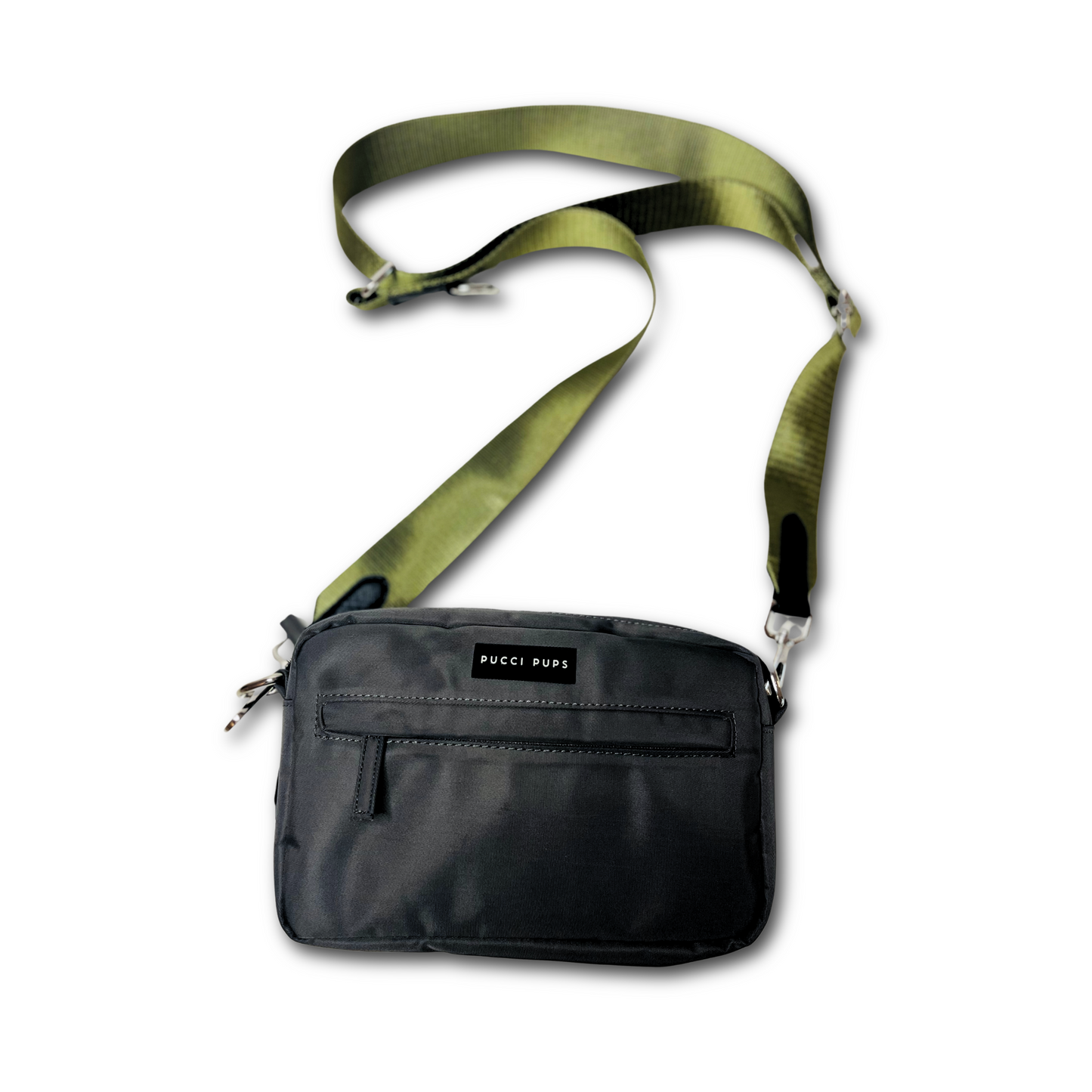 Dog Walking Bag & Purse – Black with Strap of Choice