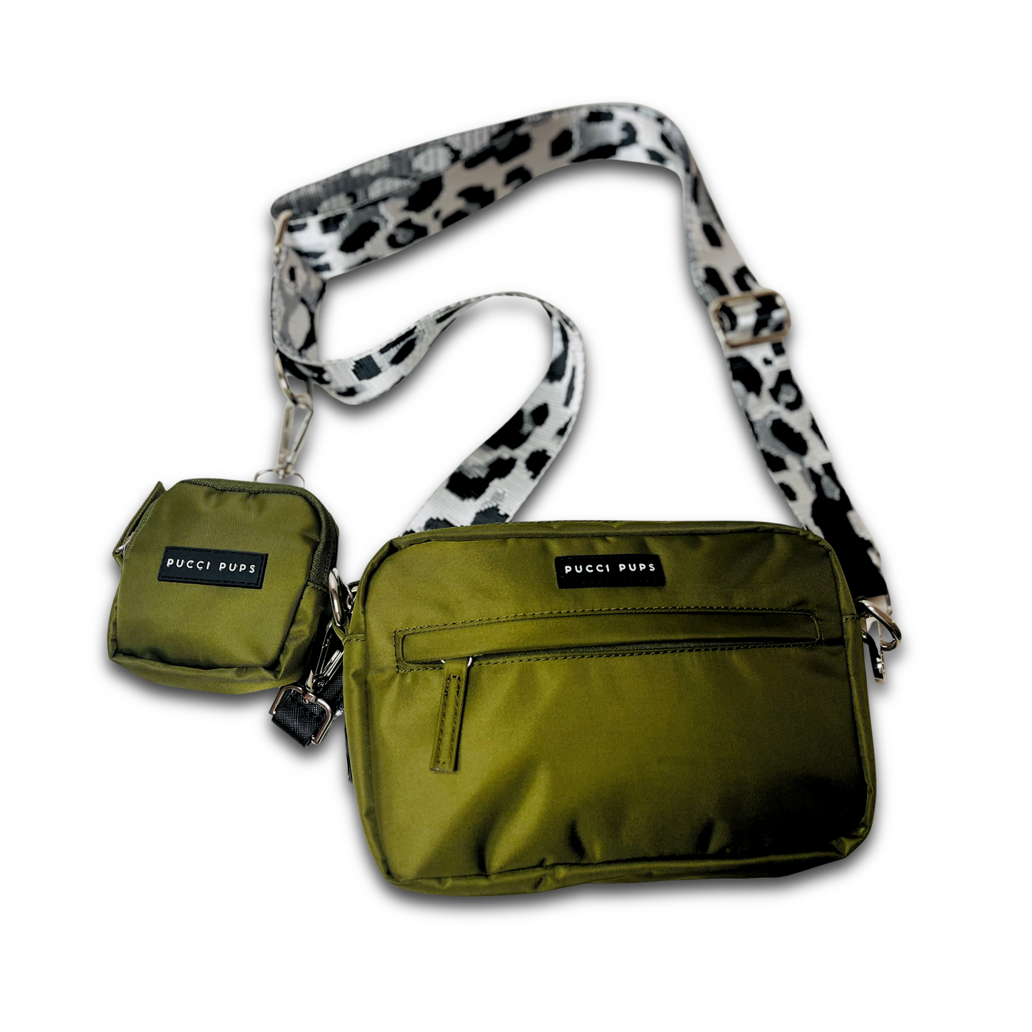 Dog Walking Bag & Purse – Green with Strap of Choice