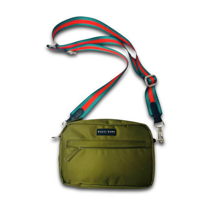 Dog Walking Bag & Purse – Green with Strap of Choice