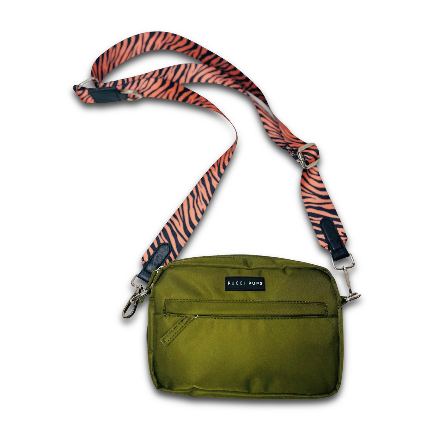 Dog Walking Bag & Purse – Green with Strap of Choice